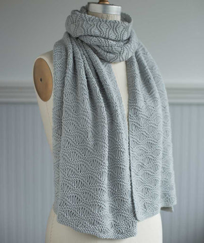 Seafoam Scarf Wrap Using Berroco Modern Cotton