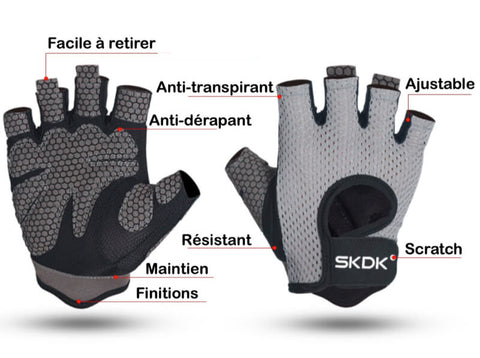 Gants de Musculation noir