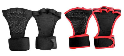 Manique CrossFit avec protégés poignet  rouge et noir