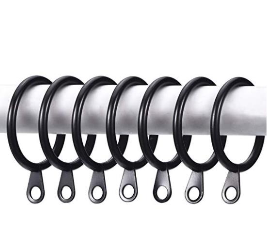 Metal curtain rings curtain Hooks Black Color 10 Pics Free Shipping ...