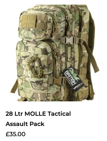 28 Ltr MOLLE Tactical Assault Pack