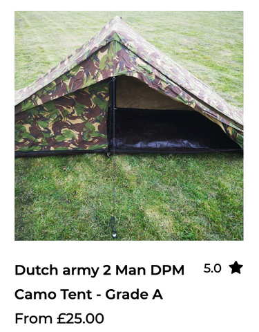 Camo print tent