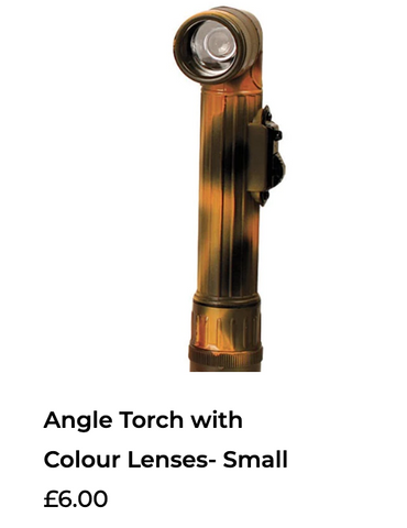 black and orange angled torch