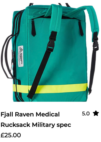 green medical rucksack