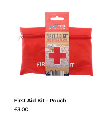 red first aid pouch