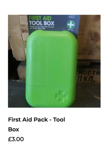 Green first aid kit