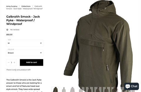 Smock shop listing