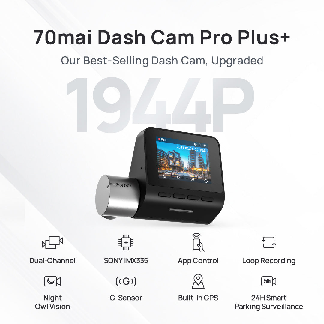  70mai True 2.7K 1944P Ultra Full HD Dash Cam A500S