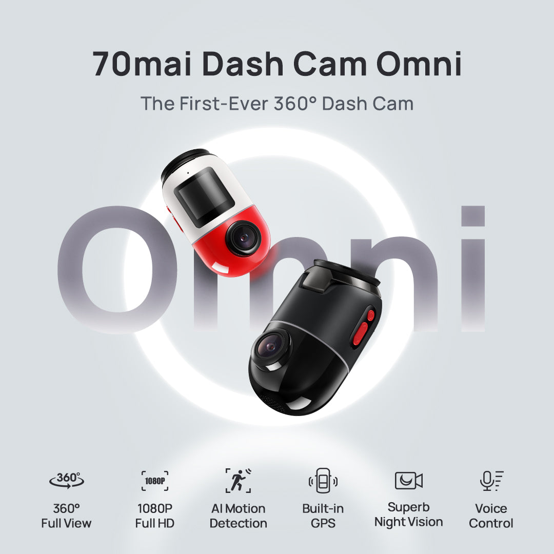 Vidéo embarquée 70Mai Dash Cam Omni X200 DVR de Voiture 360°ADAS