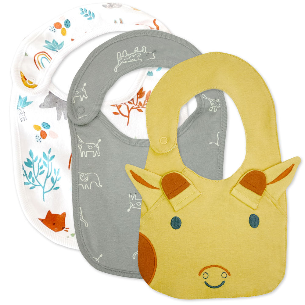 3-Pack Safari Friends Bib - Mac  Moon product image