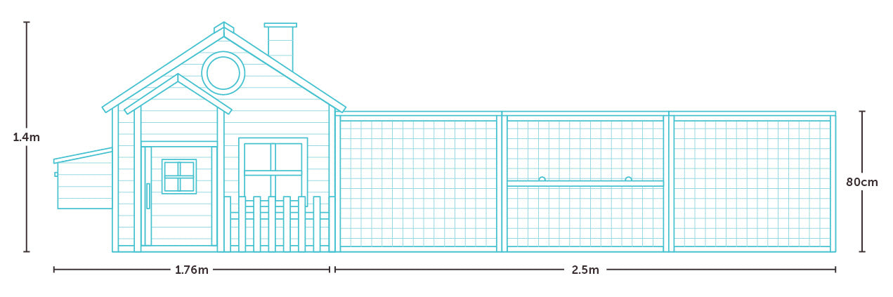 the bed and breakfast chicken coop measurements