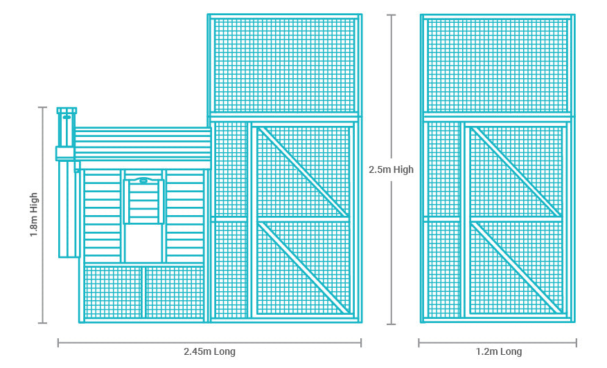 the meow manor cat enclosure measurements