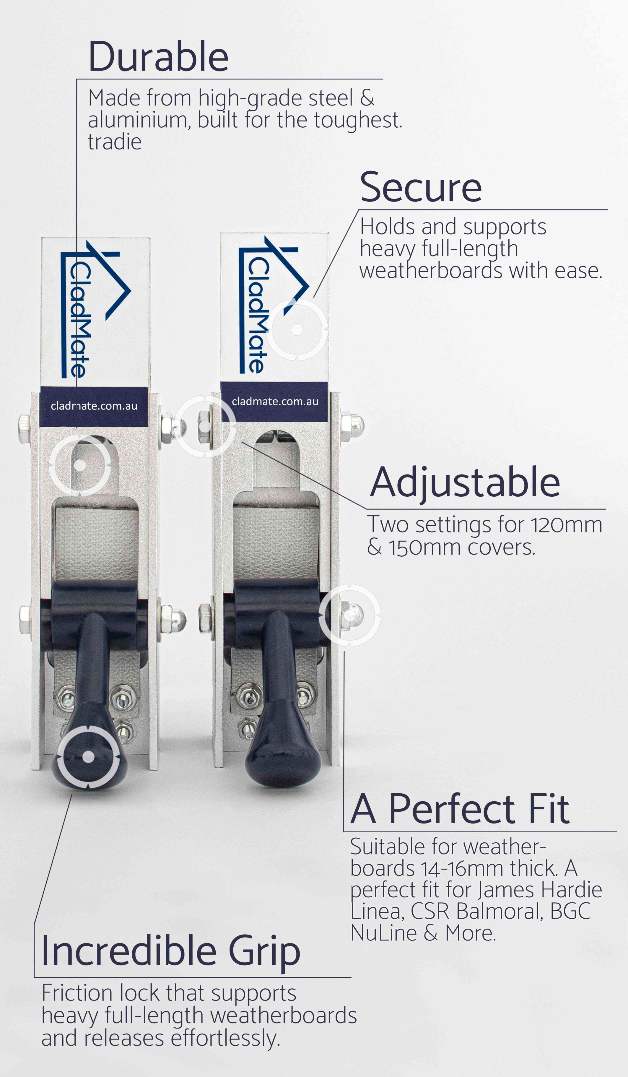 CladMate Original Weatherboard Clamps for Scyon Linea