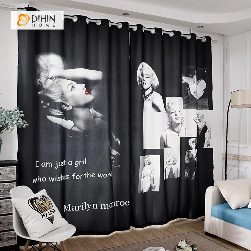 3d Printed Blackout Curtain Customized Window Curtains Window Drapes Dihinhome Home Textile