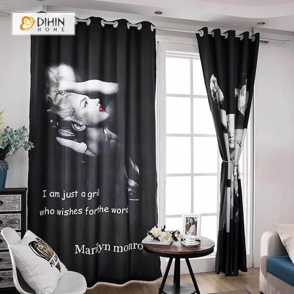 3d Printed Blackout Curtain Customized Window Curtains Window Drapes Dihinhome Home Textile