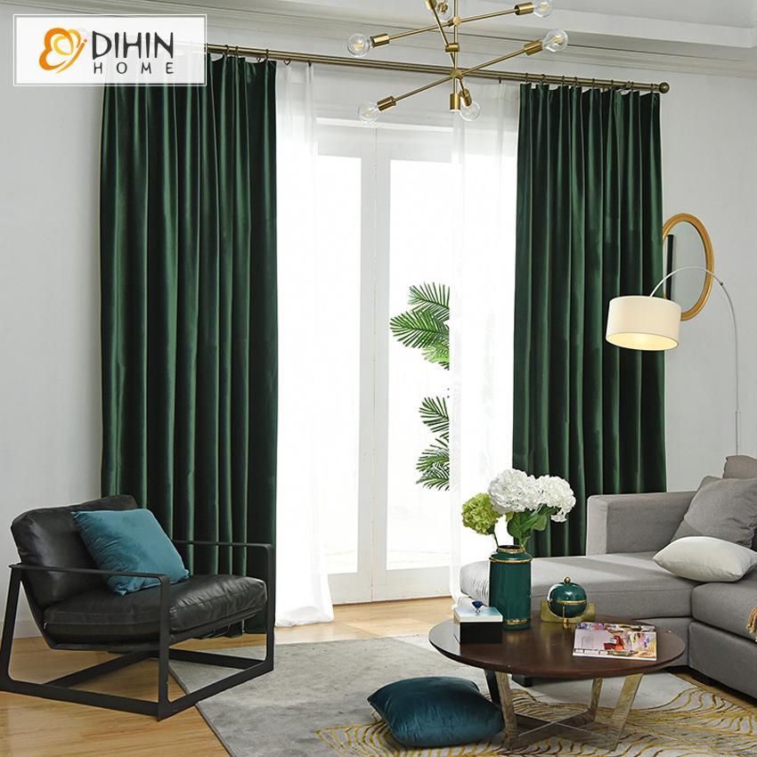 dark green curtains australia