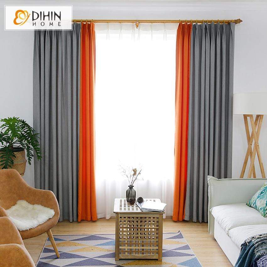 Modern Curtain Blackout Grommet Window Curtain for Living Room ...