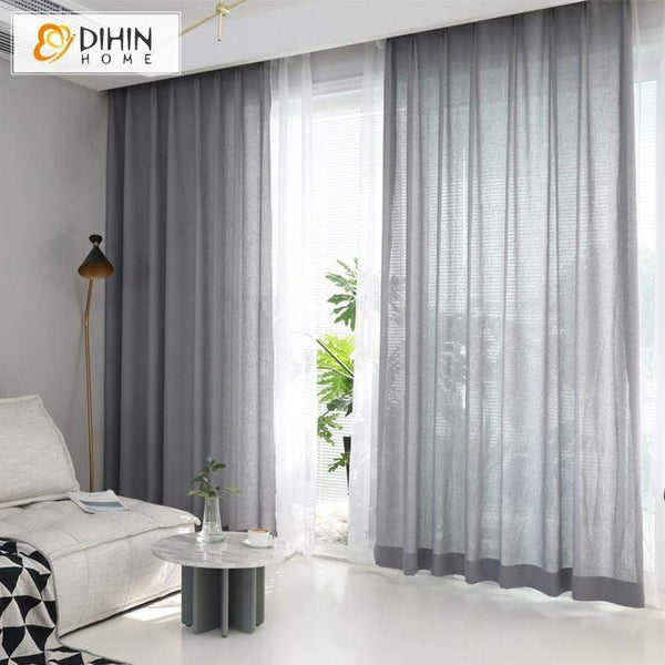 Sheer Curtain Blackout Grommet Window Curtain for Living Room ...