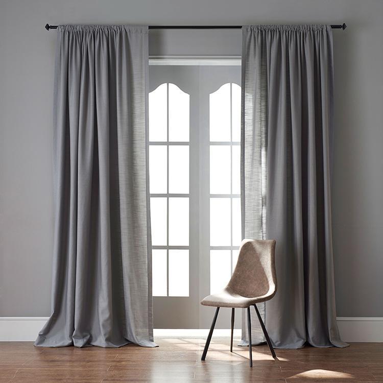 Dihinhome Home Textile Sheer Curtain Modern Light Brown Color Linen Solid Sheer Curtain Window Curtains For Living Room 4380252012611 ?v=1566490614