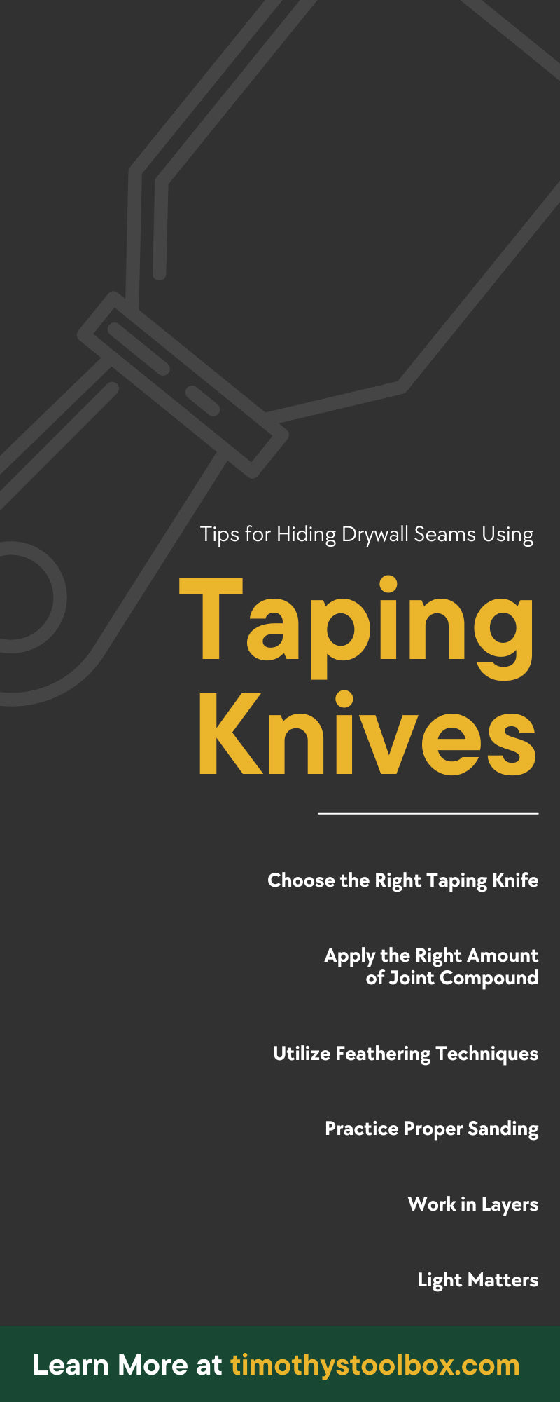 Tips for Hiding Drywall Seams Using Taping Knives