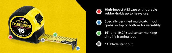 Stanley 16 ft FATMAX Tape Measure