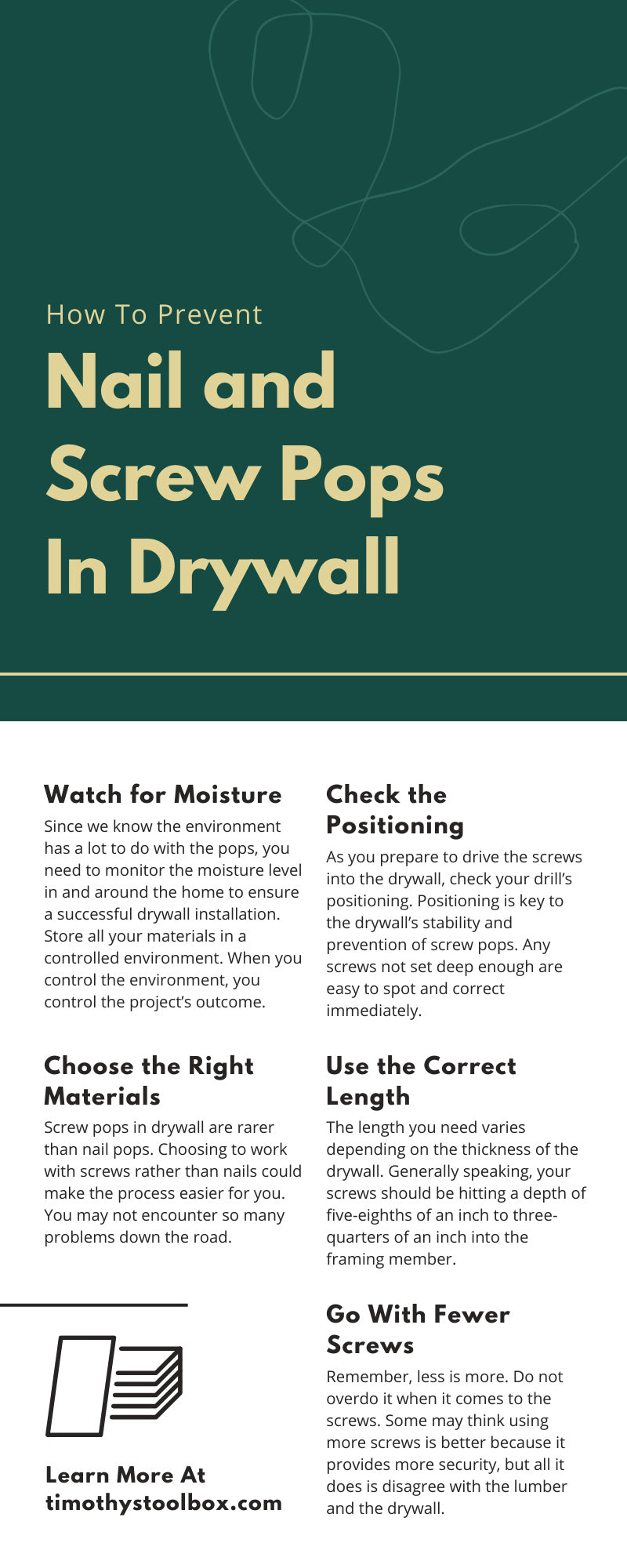 How To Prevent Nail and Screw Pops In Drywall