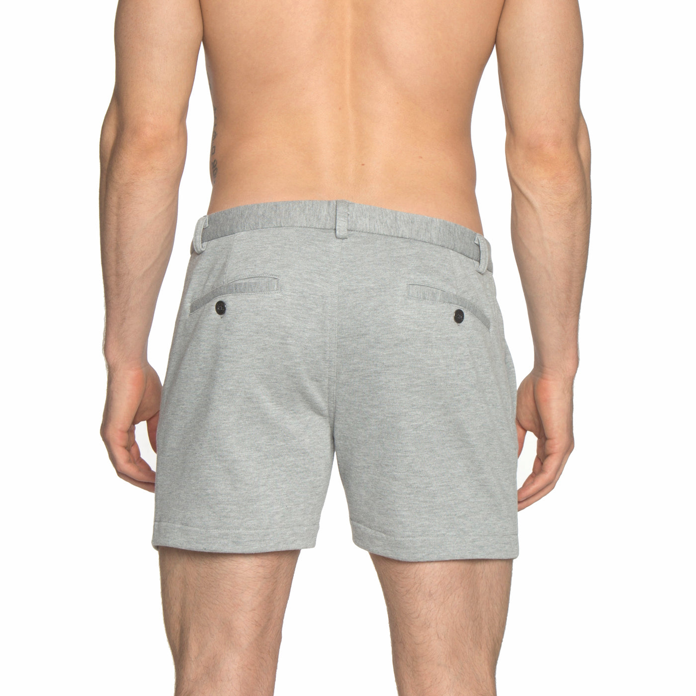 Heather Grey French Terry Solid Knit Holler Short - parke & ronen
