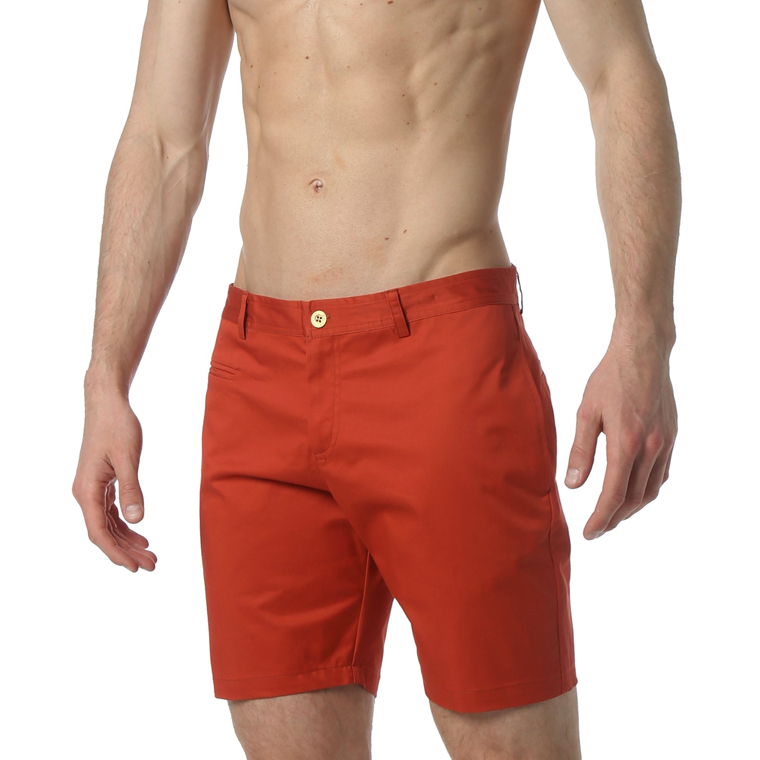 Burnt Orange Stretch Solid Madrid Short