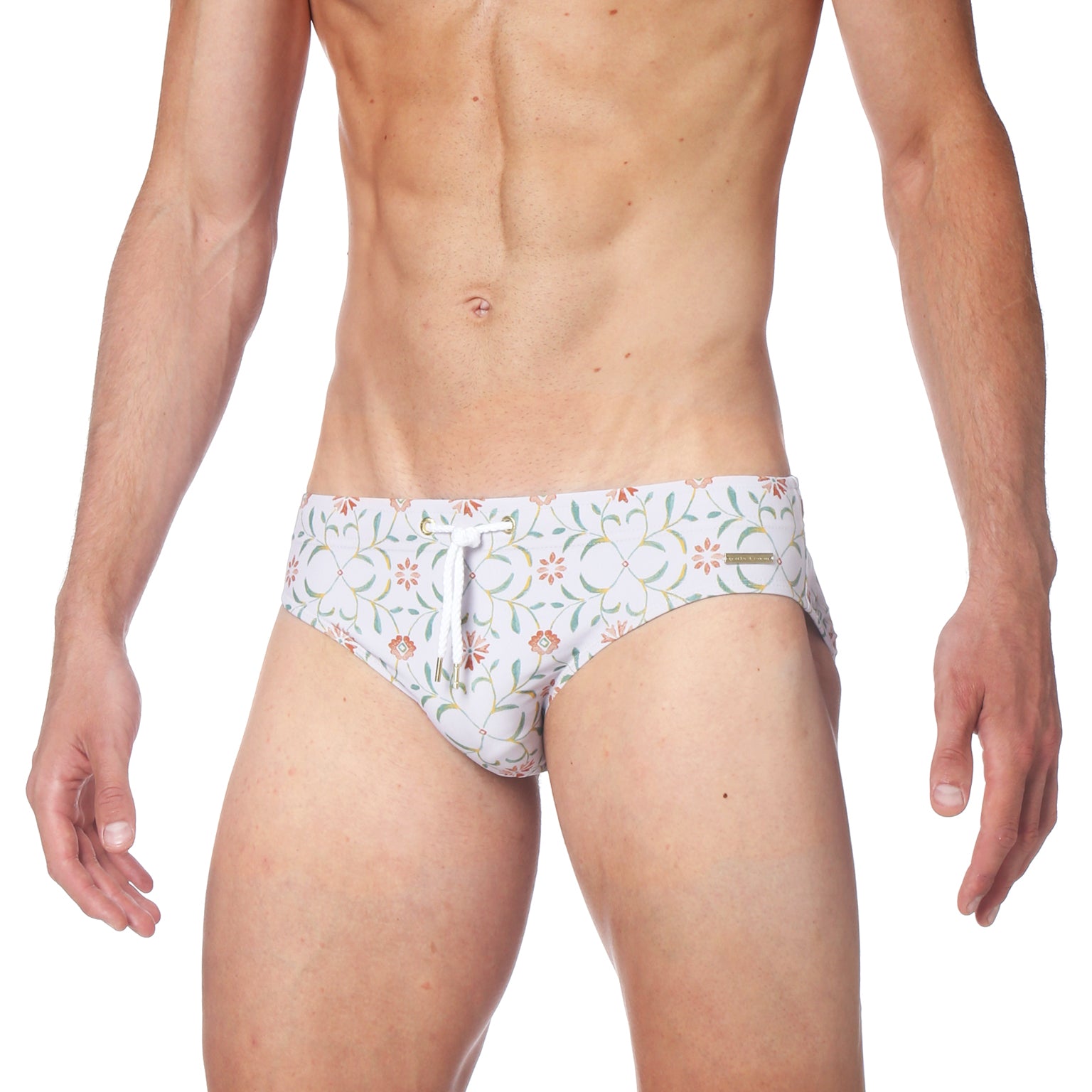 NEW- Cream Helsinki Print Meridian Swim Brief