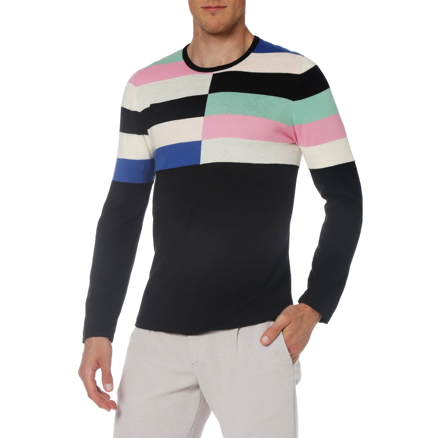 NEW- Black Stripe Finlandia Knit Jersey