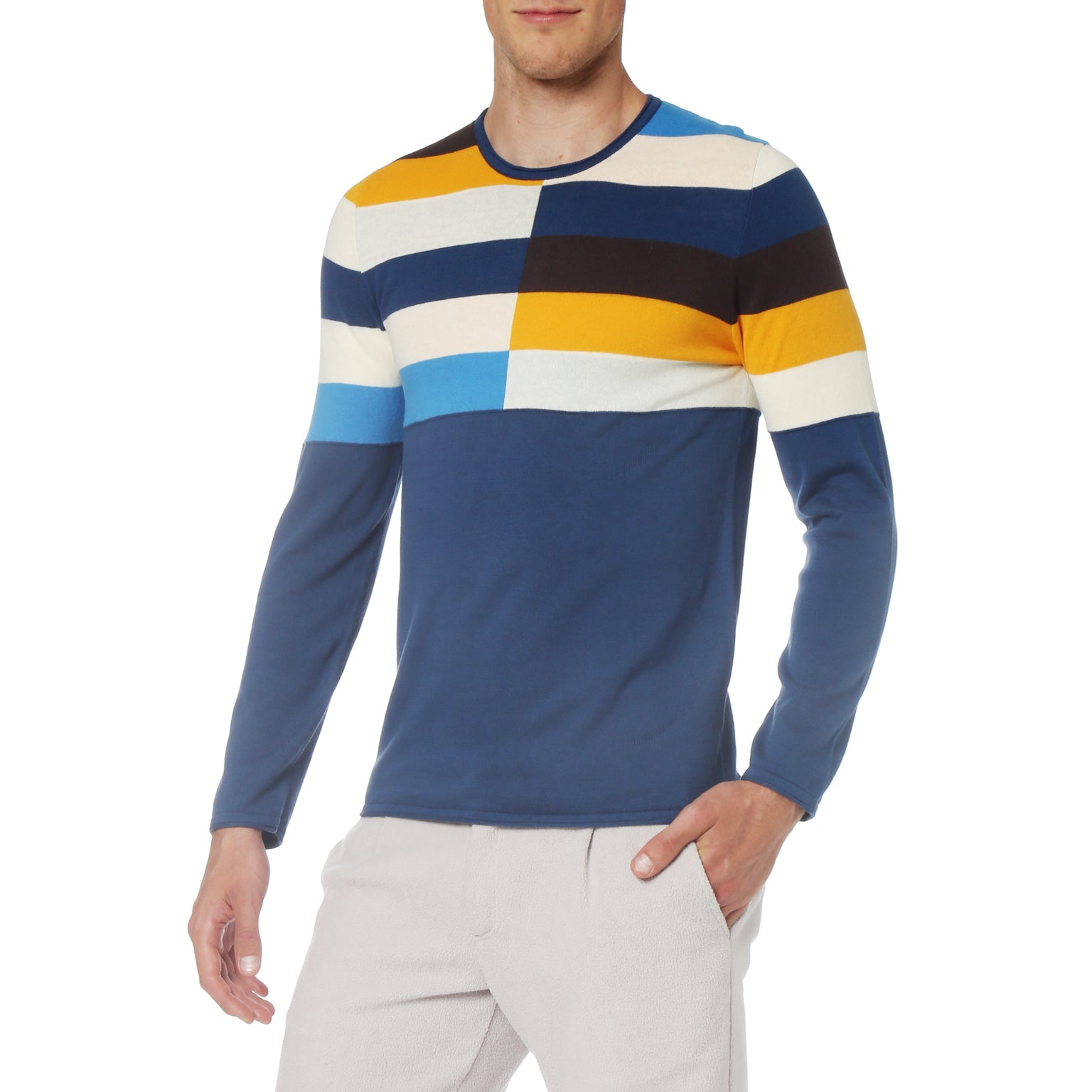 NEW- Blue Stripe Finlandia Knit Jersey