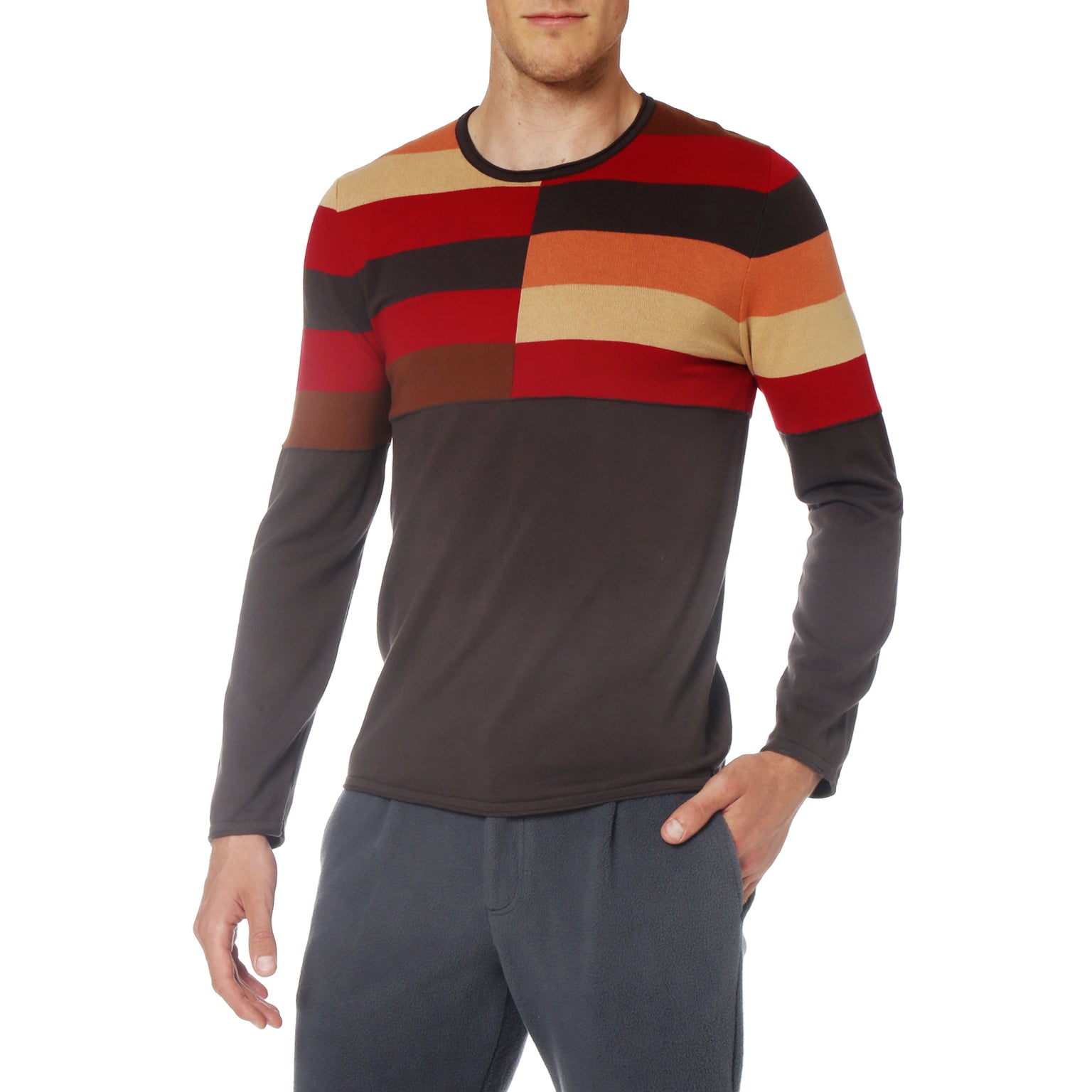 NEW- Charcoal Stripe Finlandia Knit Jersey