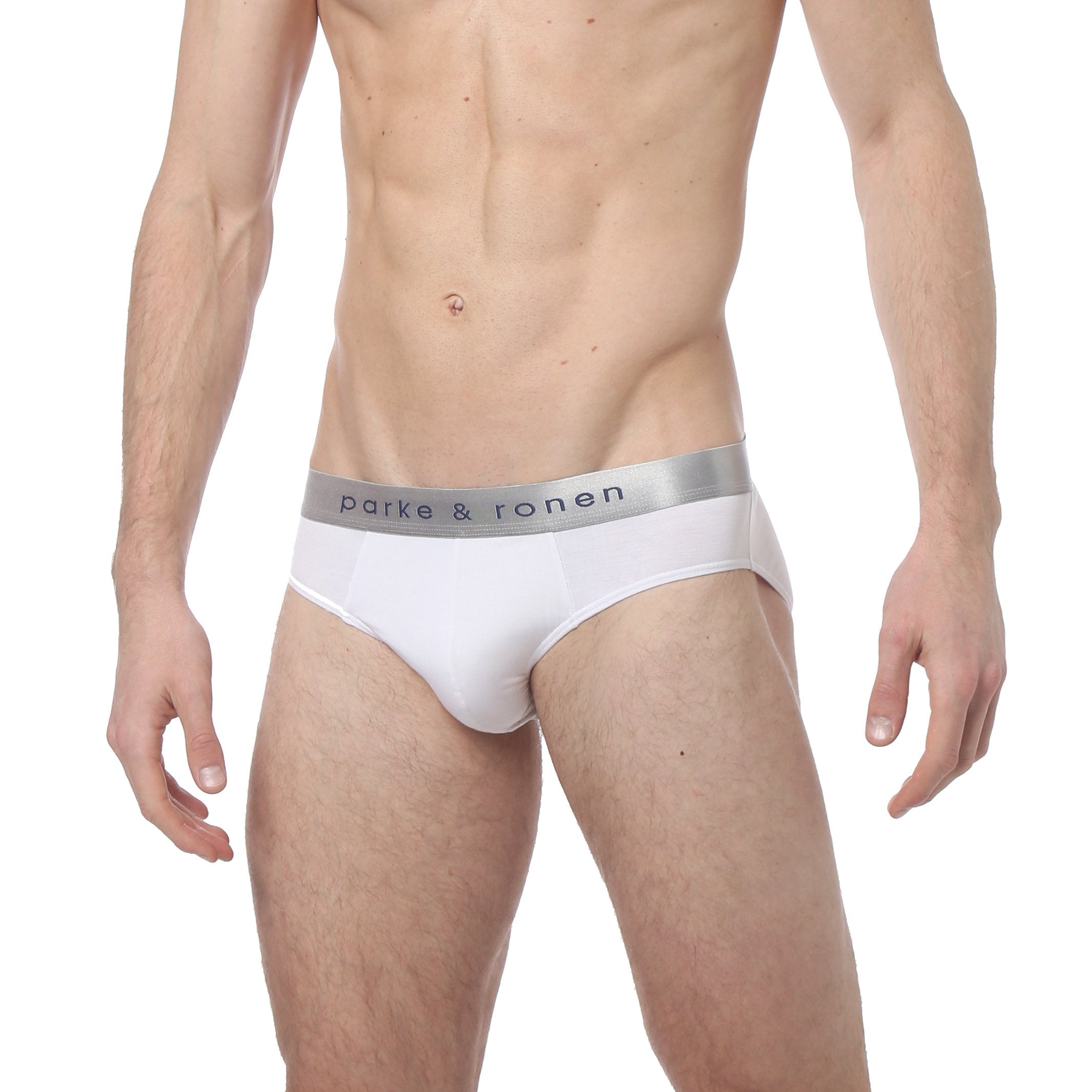 White Solid Low-Rise Brief