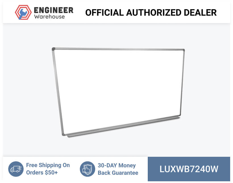 Luxor 72 in. x 40 in. Double Sided Mobile Magnetic Whiteboard