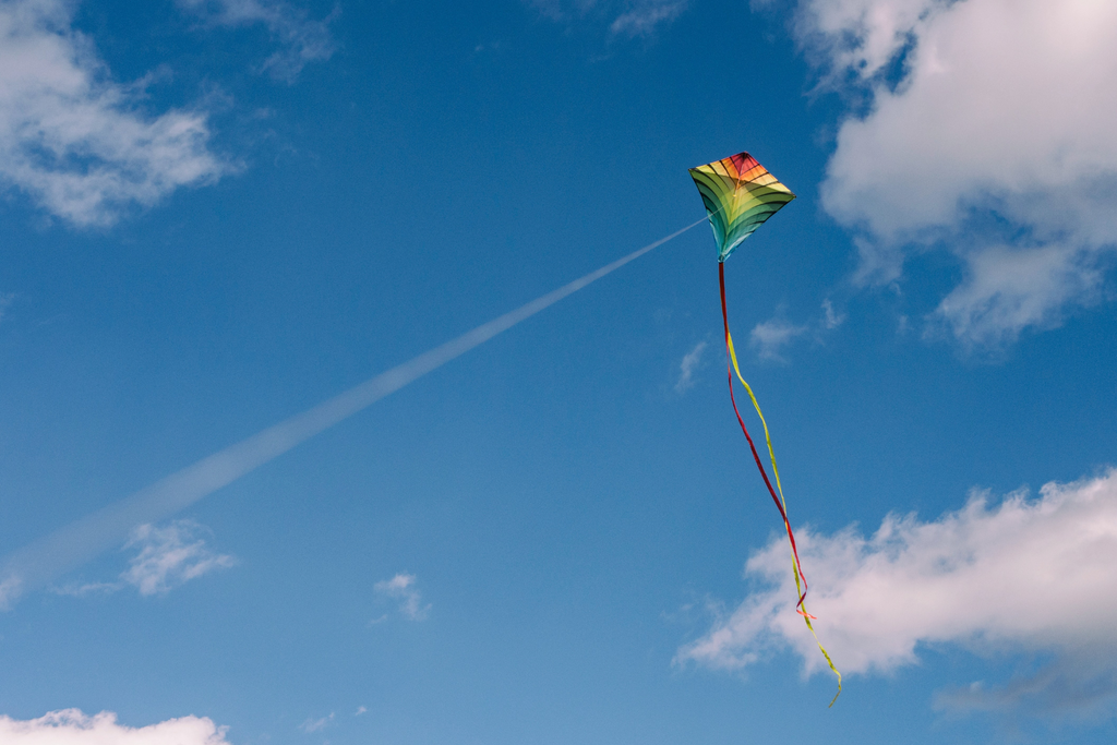 kite in wind