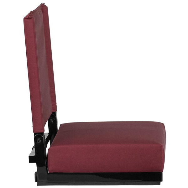 Flash Furniture Grandstand Comfort Seats by Flash with Ultra-Padded Seat in Maroon - XU-STA-M-GG