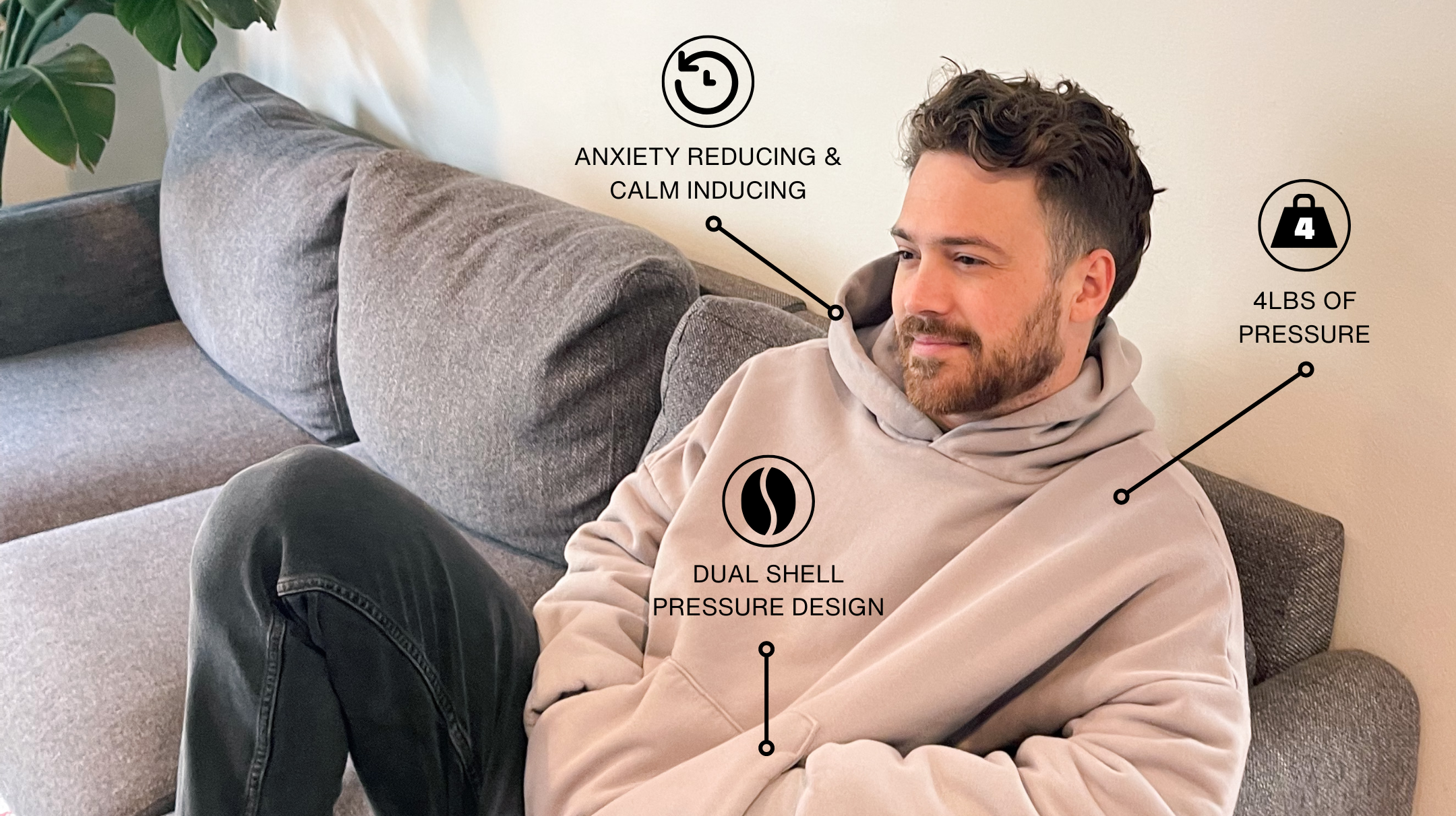 Weighted Hoodie: For Anxiety & Stress Relief