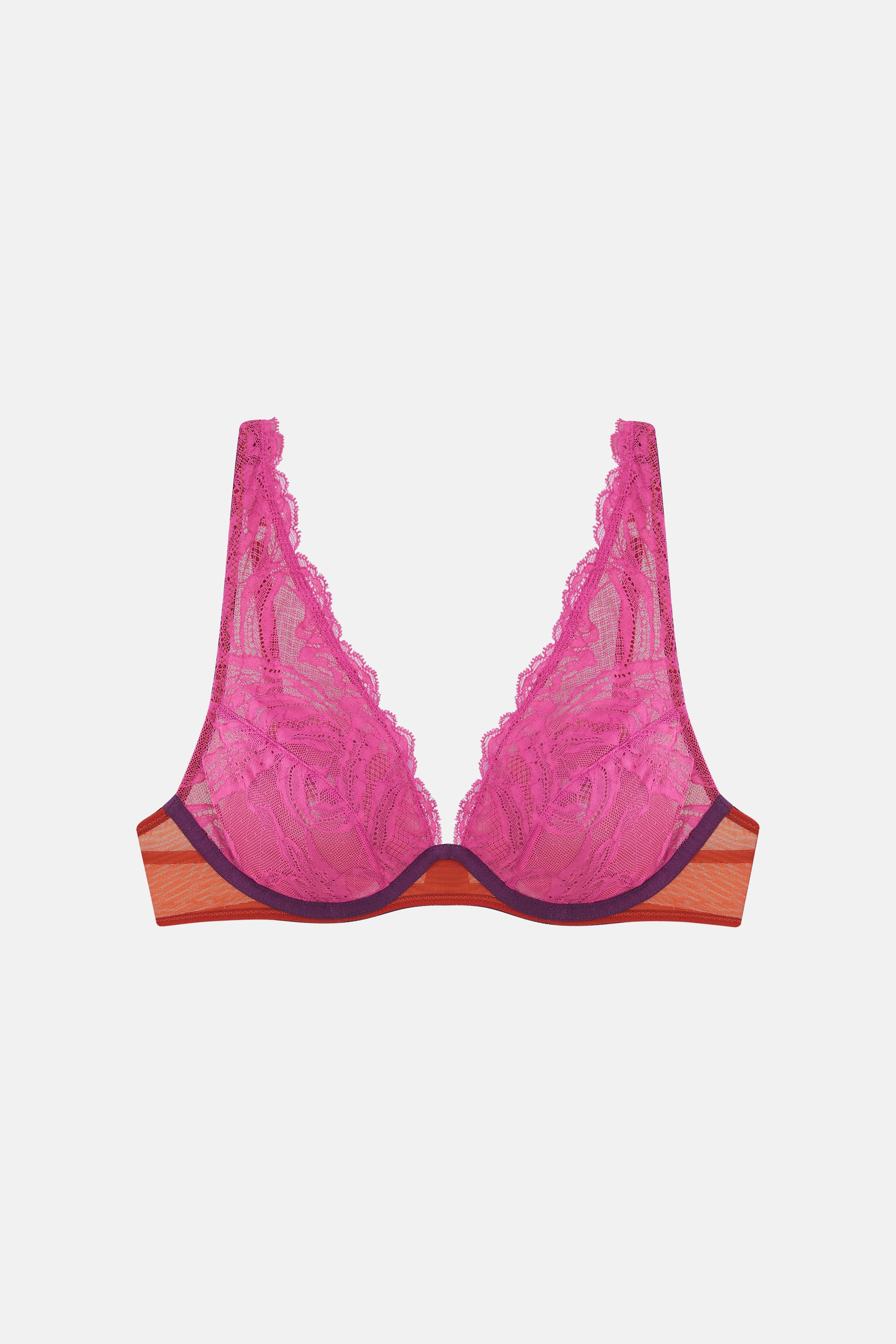Intimates & Lingerie  Dora Larsen Alba Lace High Apex Underwire Bra Medium  Pink - Womens ⋆ Vencer Info