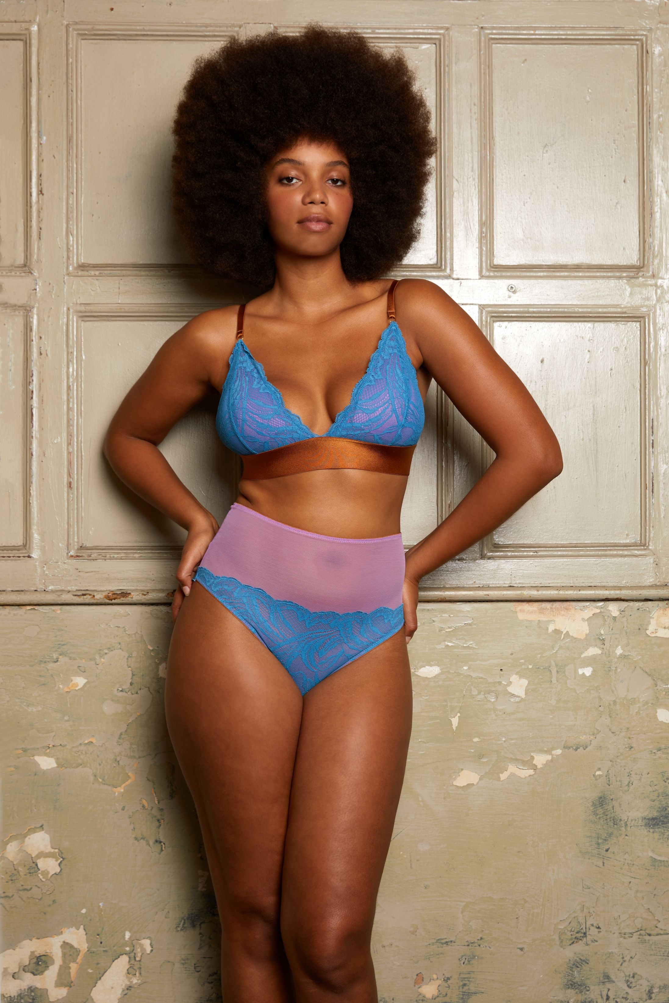 Dora Larsen Triangle Bra 'NOELLE' in Light Blue