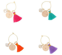 taudrey corks and tassels wine glass charms personalized