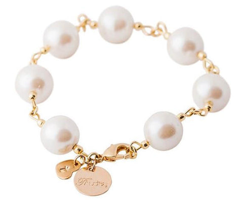 taudrey jackie kennedy pearl bracelet personalized heart charm