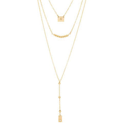 taudrey closet crush three layered gold personalized necklace