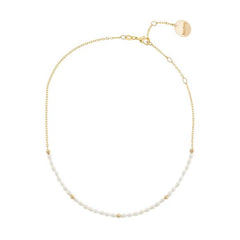 taudrey girls love pearls thin pearl gold accent choker necklace