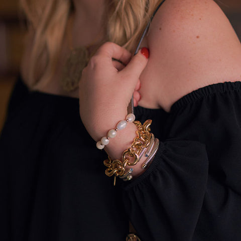 taudrey fancy things blog pearl bracelet keeping up with the kennedys
