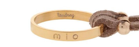 taudrey nice ring to it suede choker with personalized ring detail