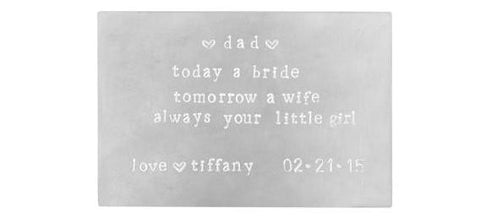 taudrey silver personalized hand stamped wallet keepsake dads wedding gift
