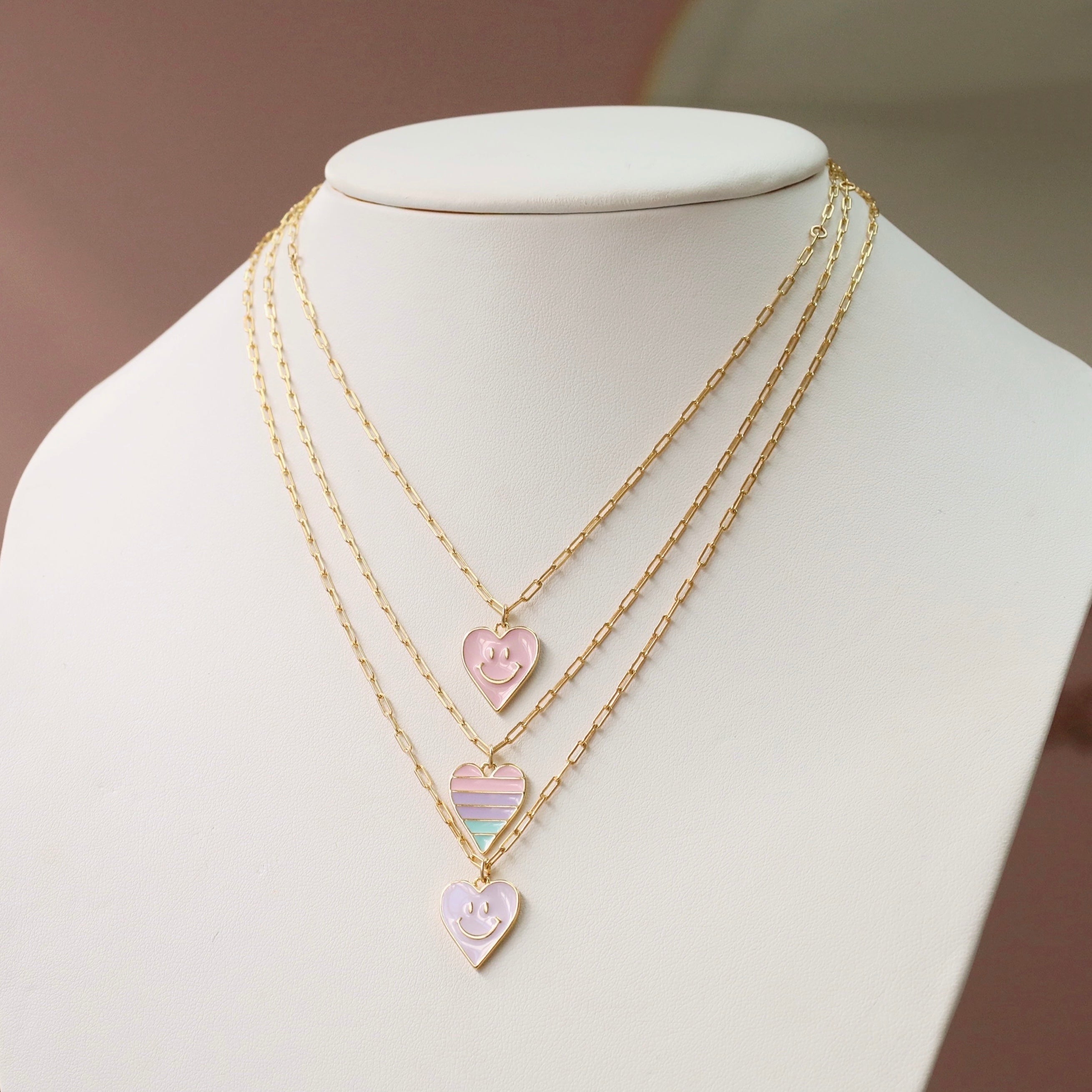 Sweetheart Initial Necklace Rose Gold Filled / 16-18