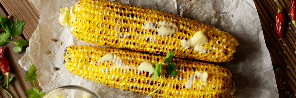 Grilled Corn with Hot Honey Butter