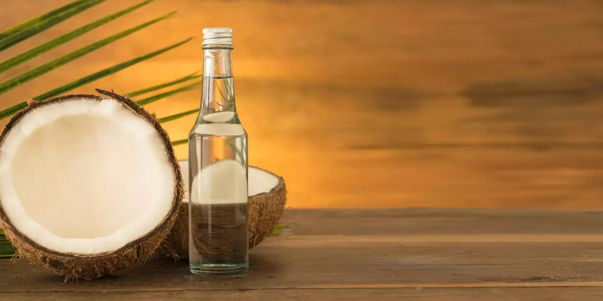 Coconut oil used in hair smoothing serum from Bare Anatomy
