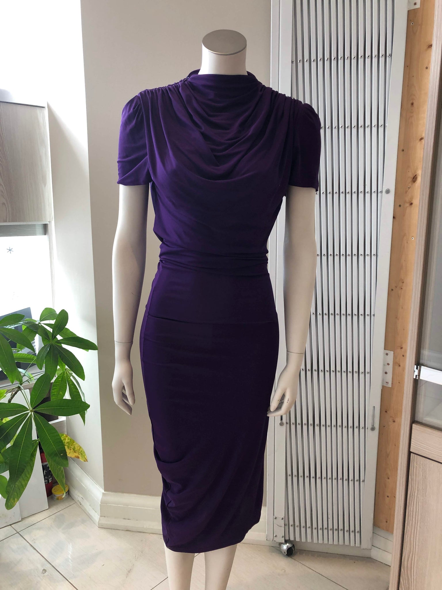 ALEXANDER MCQUEEN Purple Dress – HC 